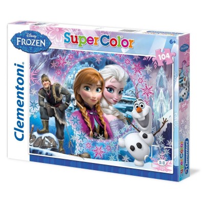 Puzzle 104 pièces : la reine des neiges frozen : bienvenue à arendelle  multicolore Clementoni    704802